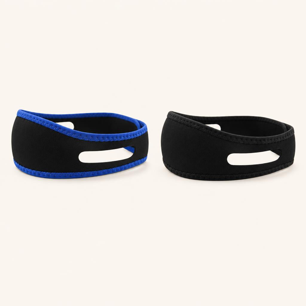 Hushwell Adjustable Chin Strap Band in blue trim and black