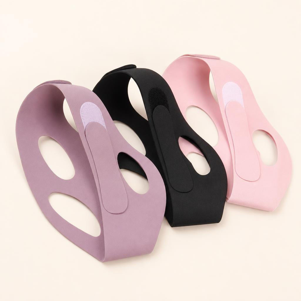 Hushwell V-Line Chin & Jaw Strap in purple, black and pink